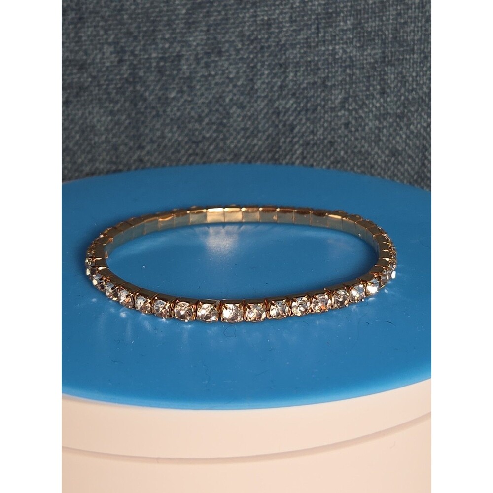 Crystal Bracelet Bangle Stretch Bling Single Row Rhinestones Bracelets For Women